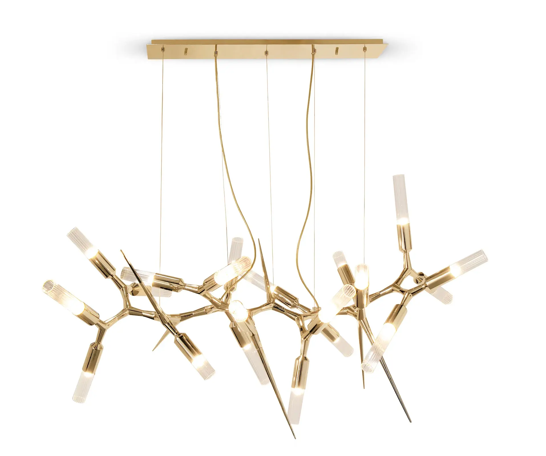 Candeeiro suspenso aresta cristal