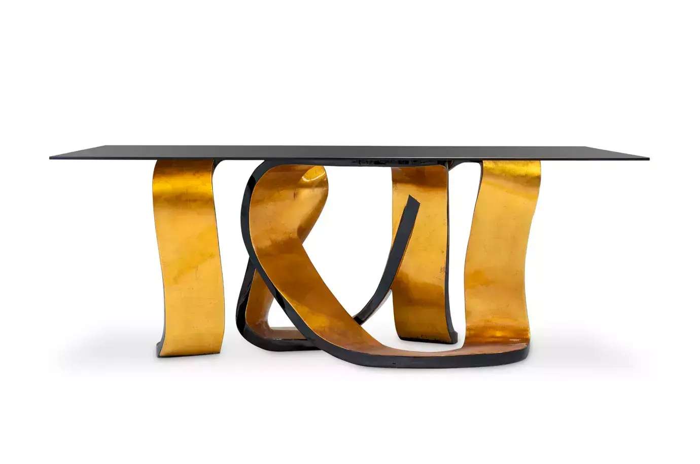 Mesa de Jantar Folha Dourada Ribbon