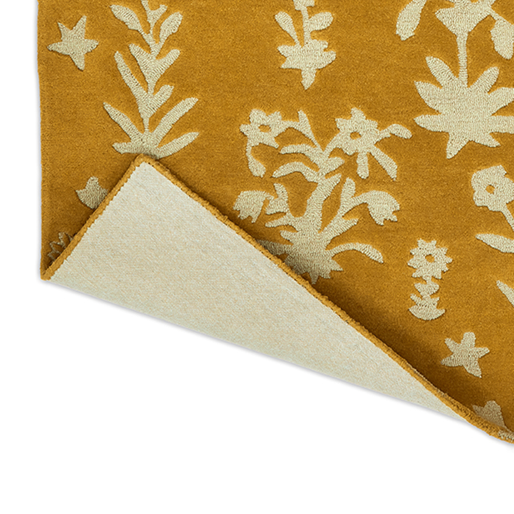 Tapete Woodland Glade Ouro | Tamanho: 140 × 200 cm