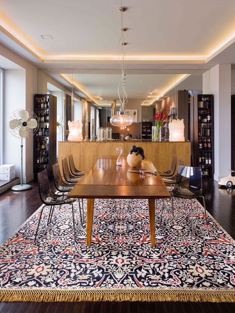 Tapete Luxuoso Teheran Blue Feito à Mão