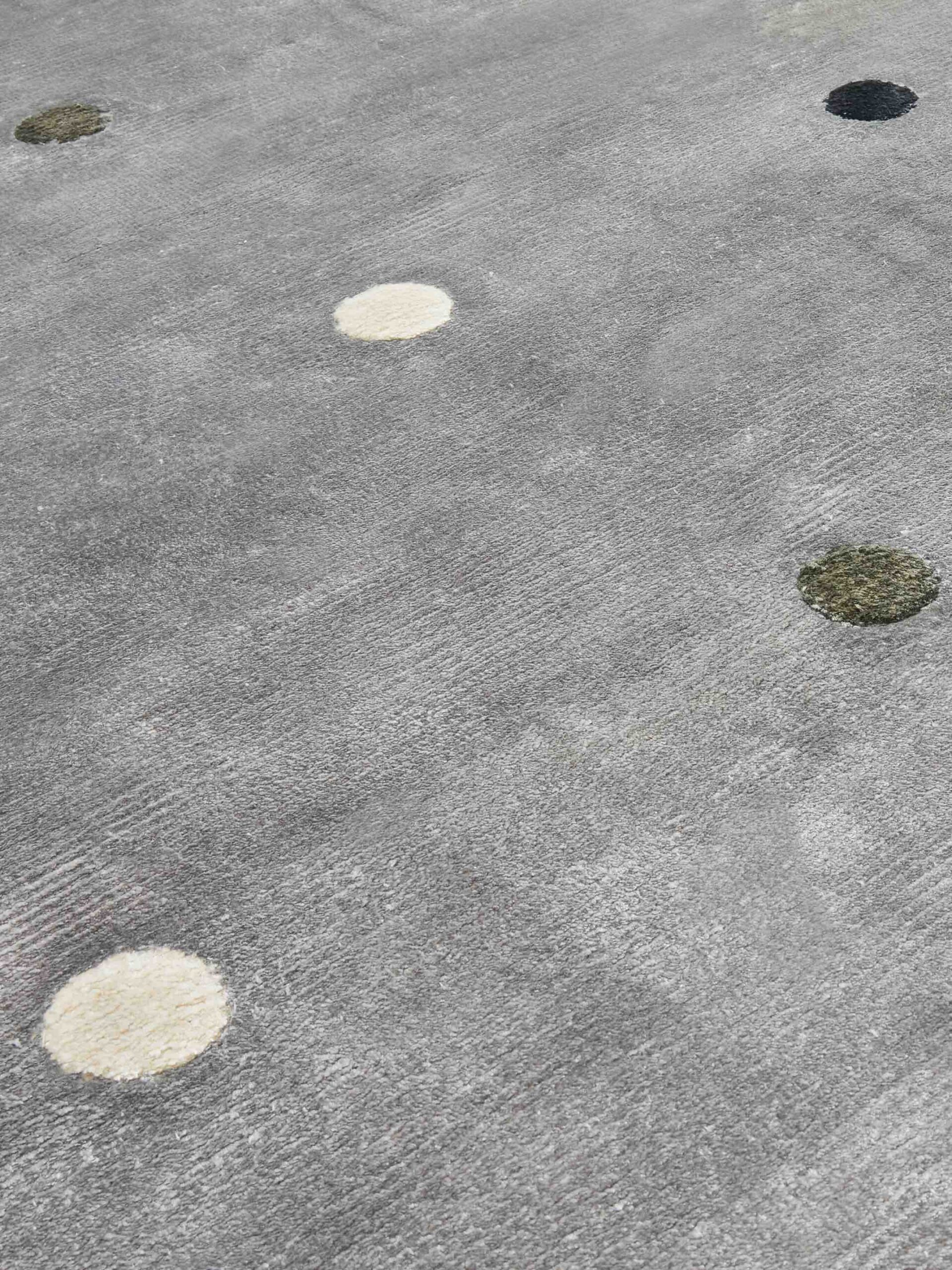 Tapete Punti Cinzento Mix Tecido à Mão