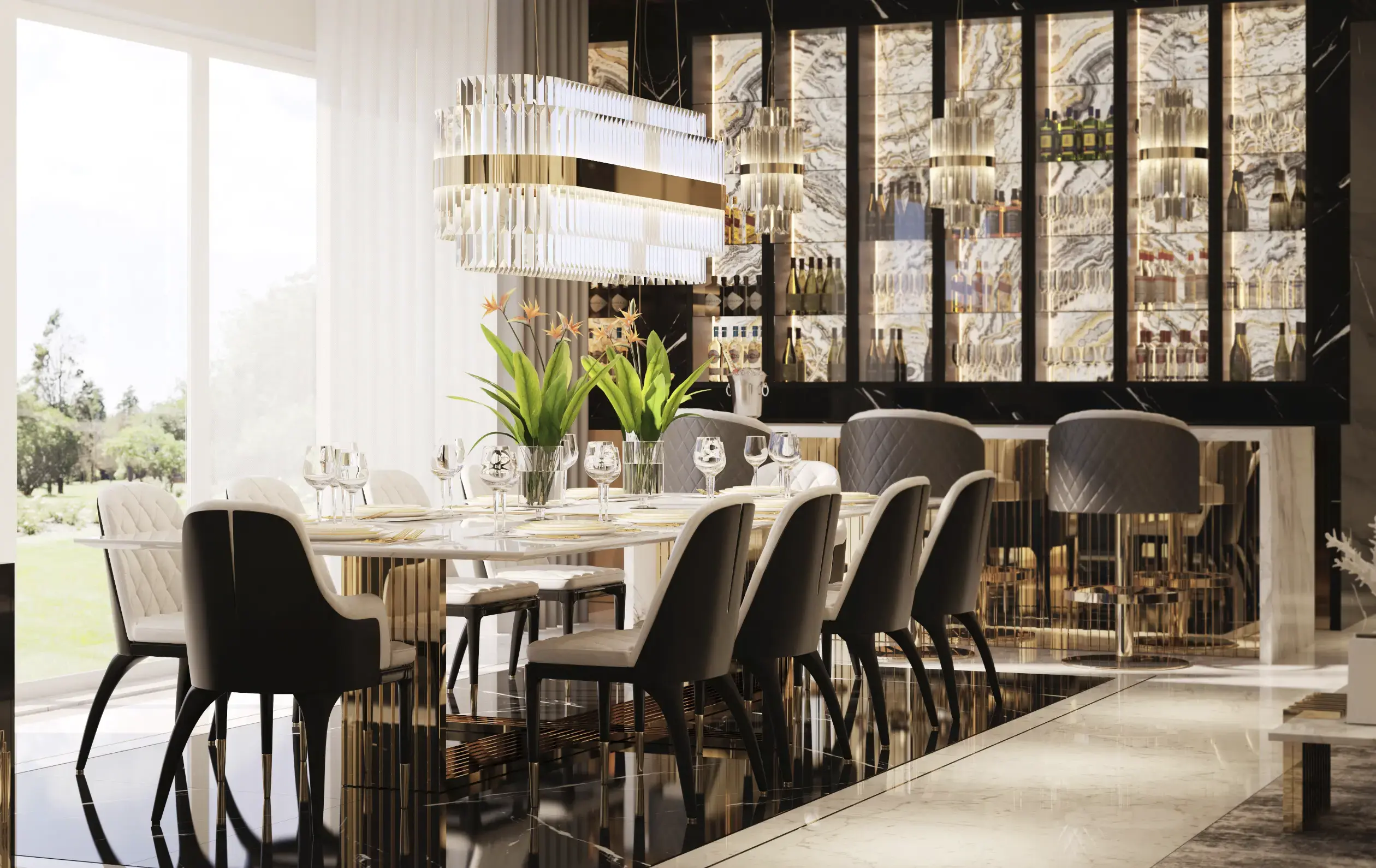 Cadeira bar giratória luxo - 2