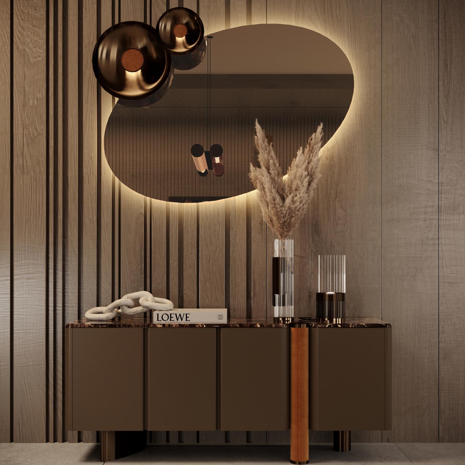 Espelho de Parede Oval Bon Ton