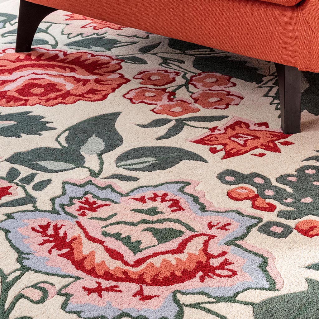 Tapete Wendling Floral Vermelho Papoila | Tamanho: 250 × 350 cm