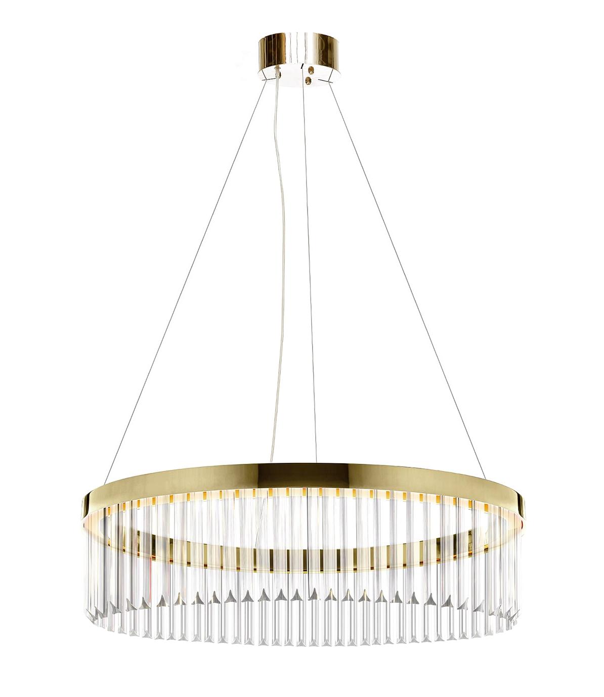 Lustre em Anel Dourado