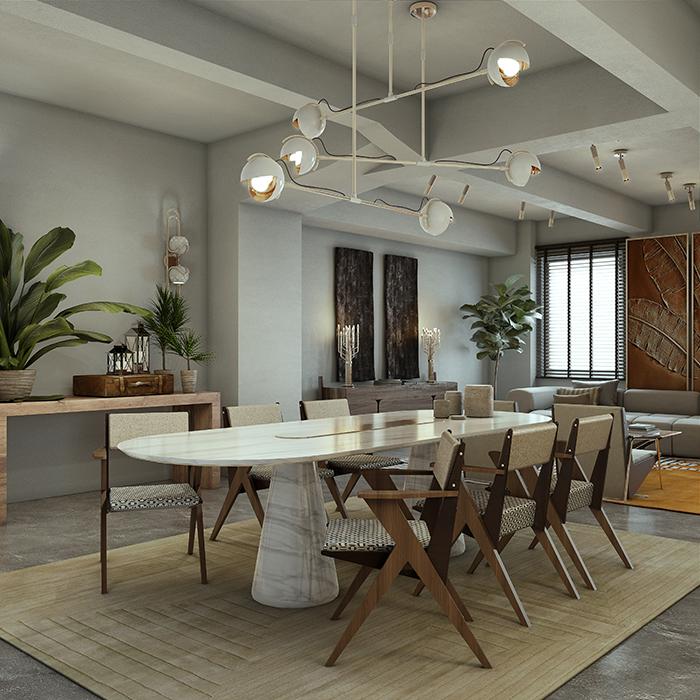 Mesa de Jantar Oval Forge - 4