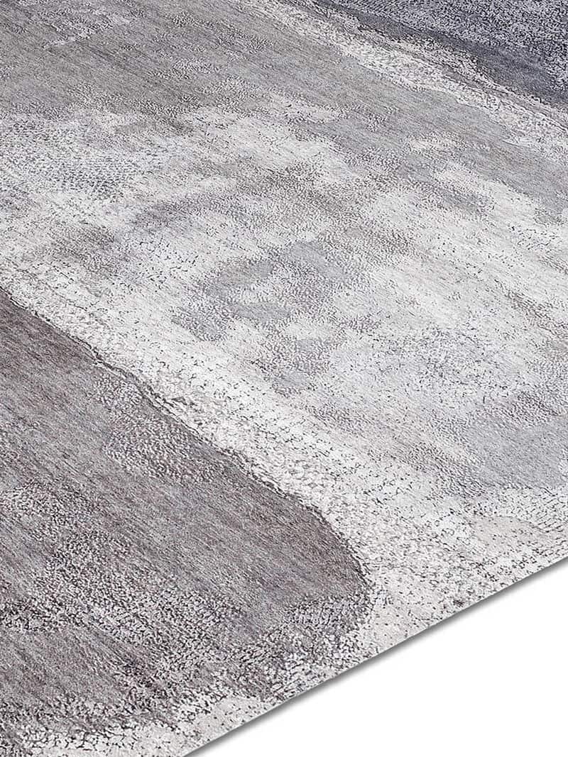 Tapete Silver White Cinzento Tecido à Mão | Tamanho: 300 × 400 cm