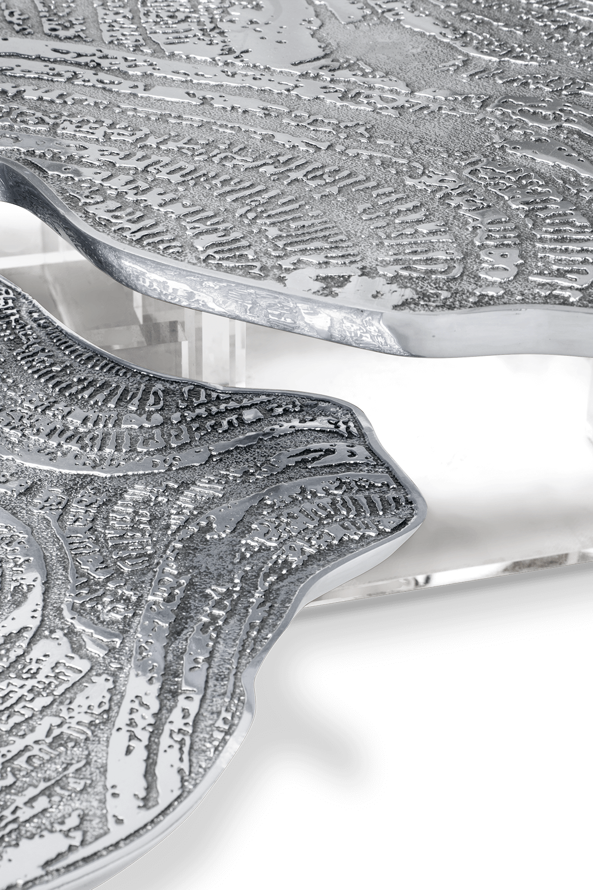 Mesa de Centro Prateada Aurora