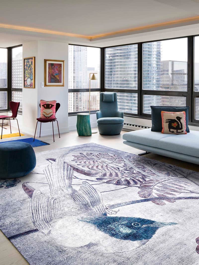 Tapete Snowbird Tecido à Mão | Tamanho: 170 × 240 cm