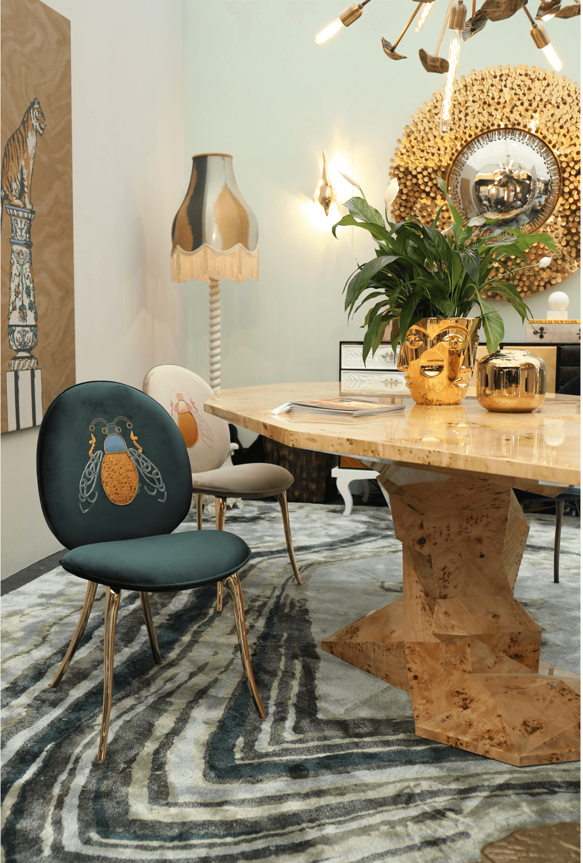 Mesa de Jantar Luxe Raiz Choupo Bonsai