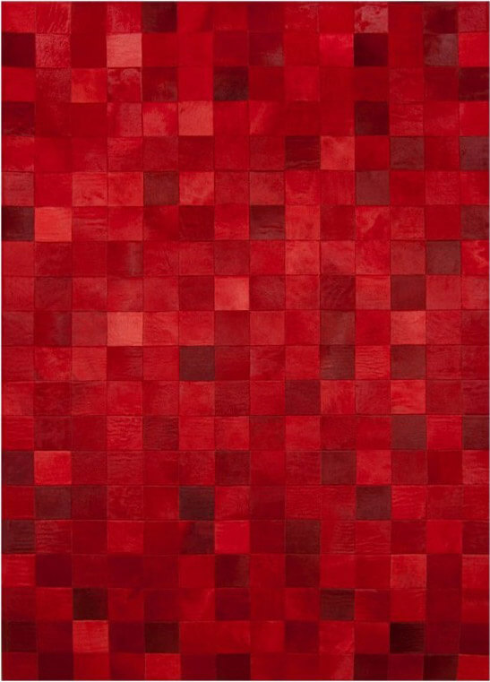 Tapete Pele de Vaca Mosaic Vermelho | Tamanho: 200 × 300 cm