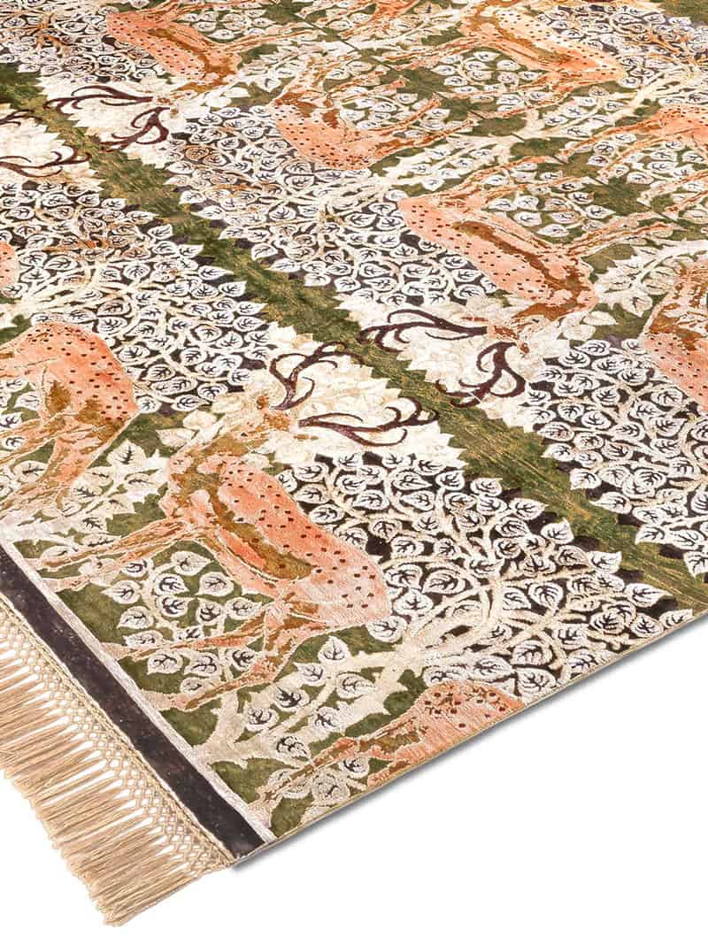 Tapete Deer Tecido à Mão | Tamanho: 300 × 400 cm
