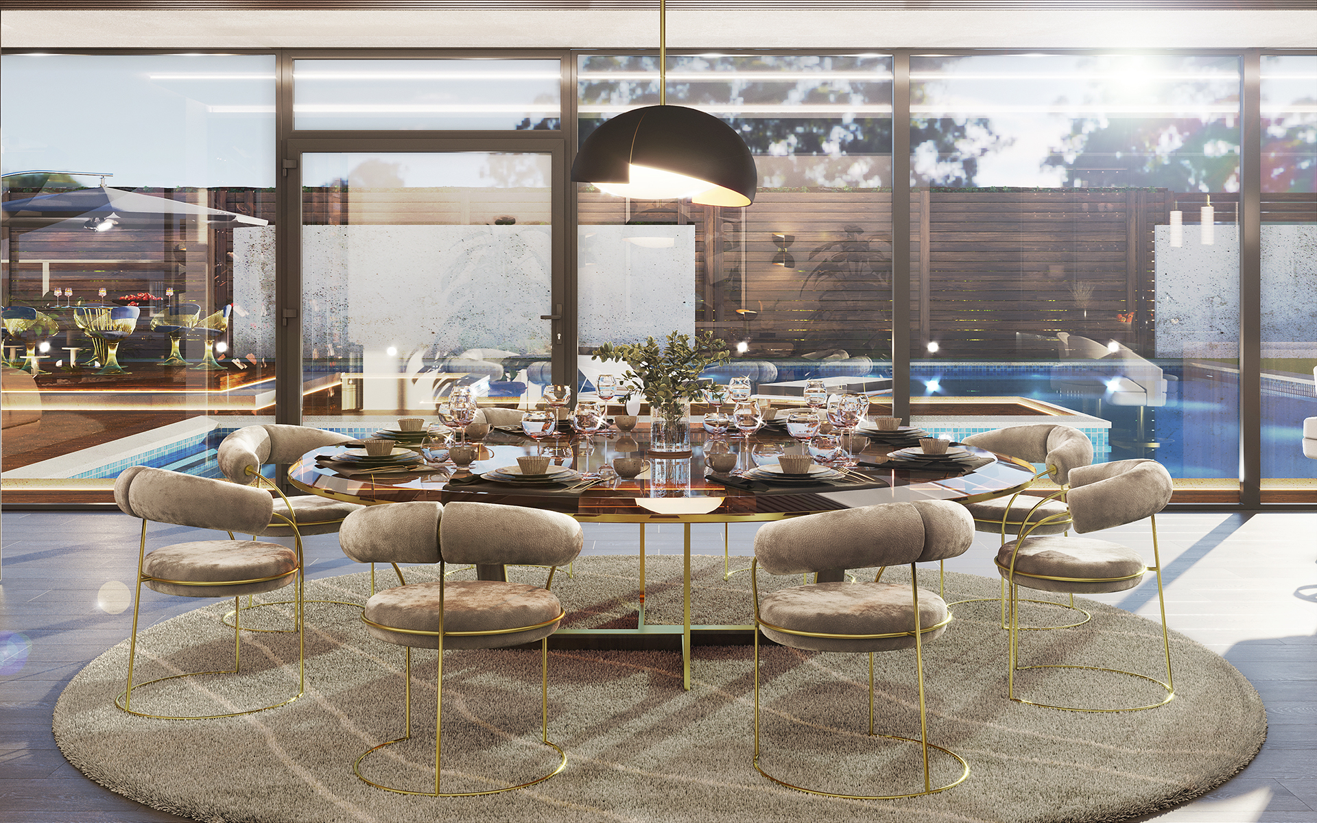 Candeeiro suspenso ilusão