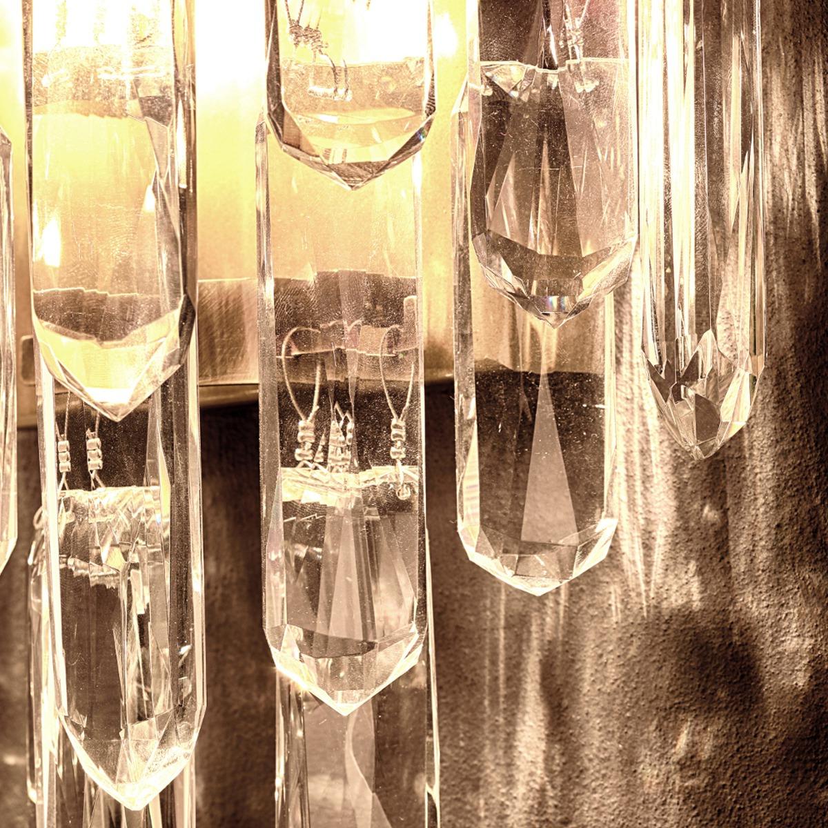 Candeeiro de parede fluxo latão