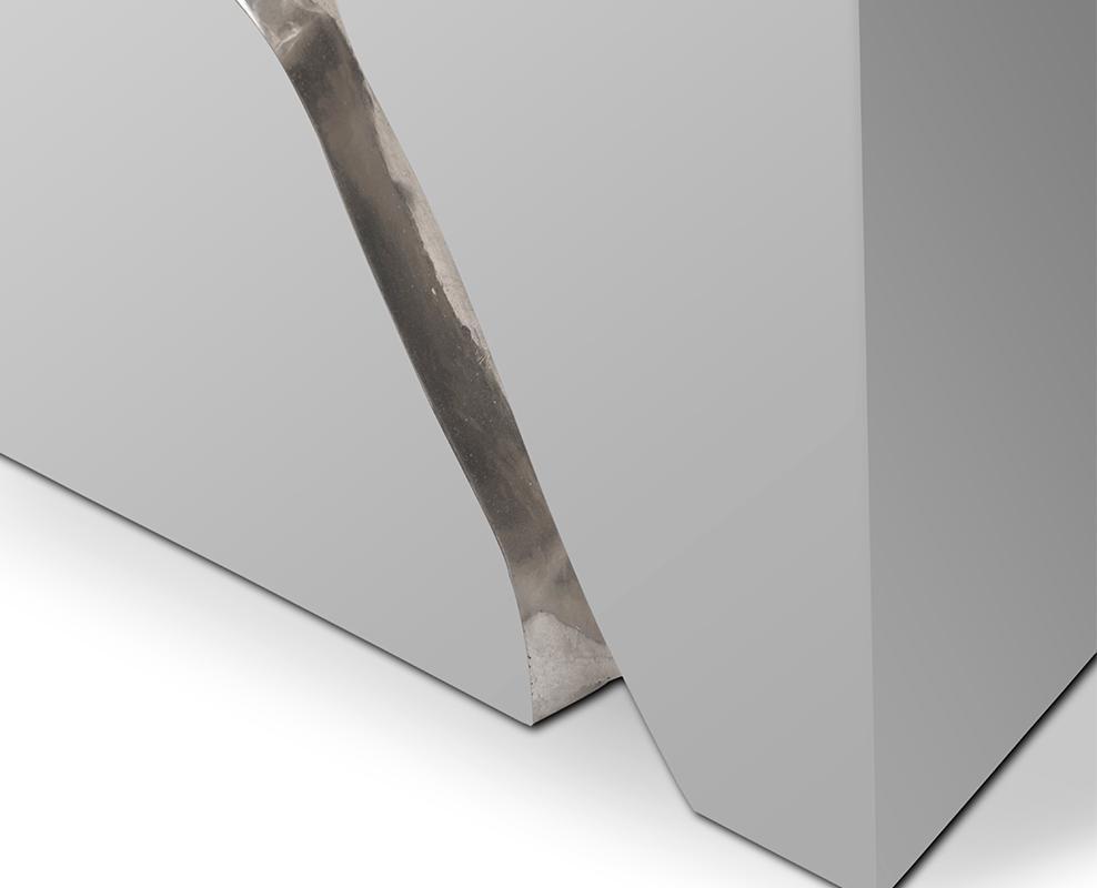 Lavatório de coluna design fraturado