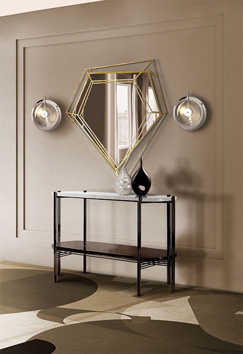 Espelho de parede pequeno Lustre - 2