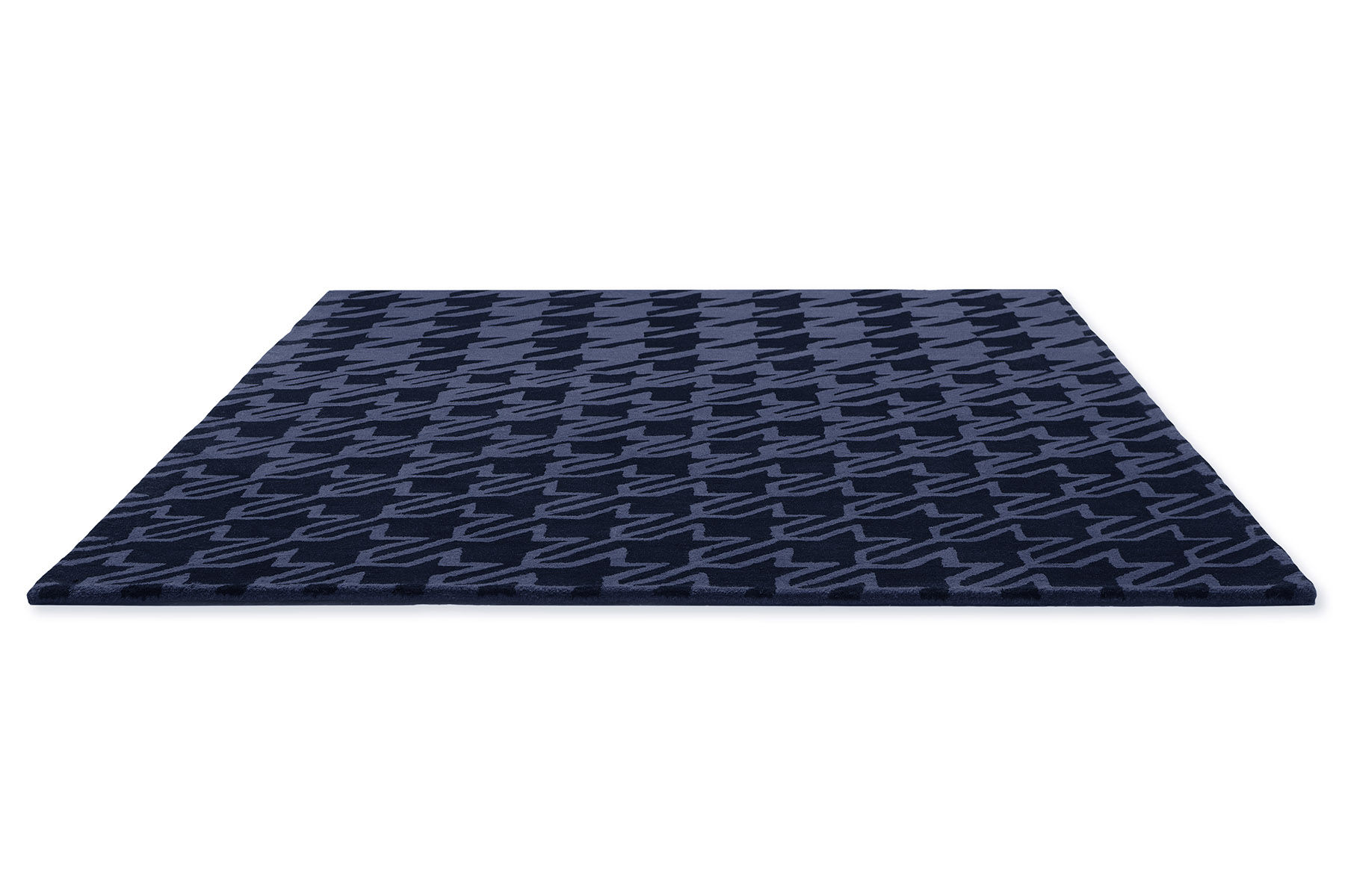 Tapete Houndstooth Azul Escuro