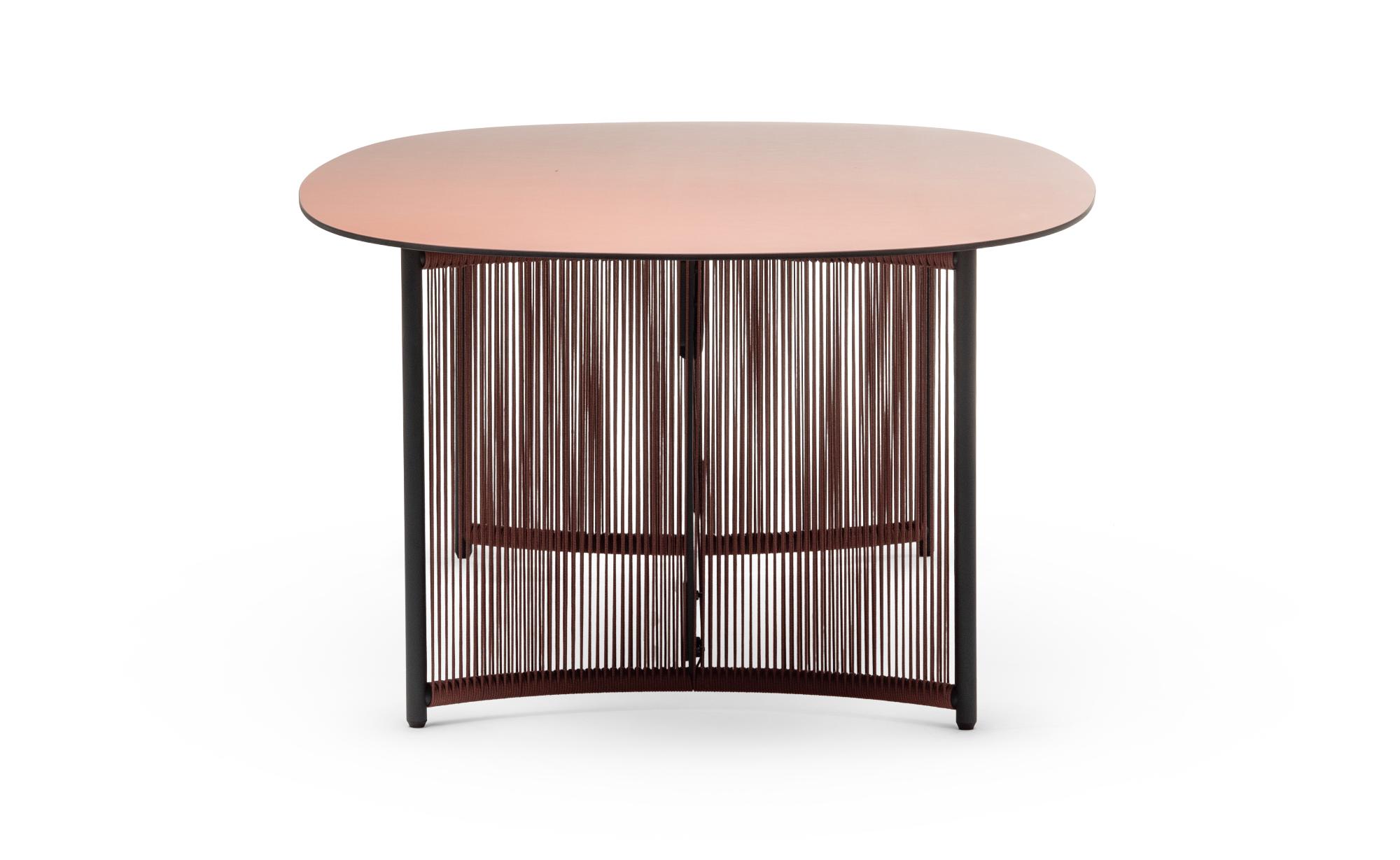 Mesa de Jantar Oval para Exterior Altana T-OV Vermelha