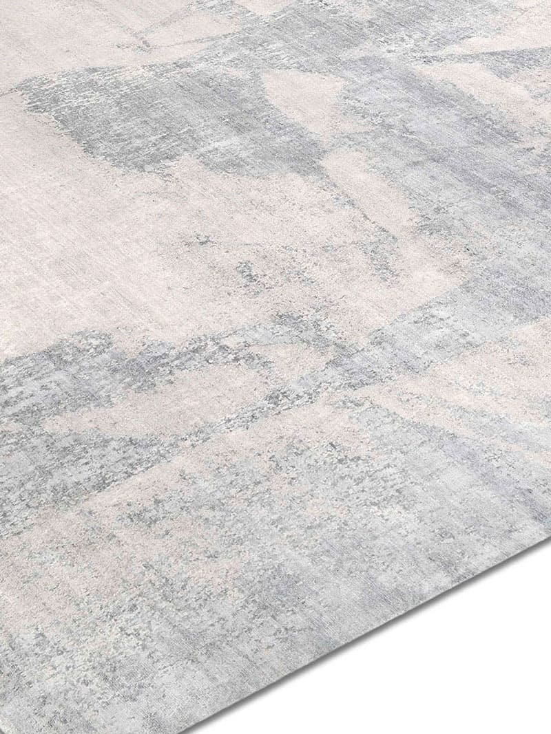 Tapete Cinzento / Bege Feito à Mão