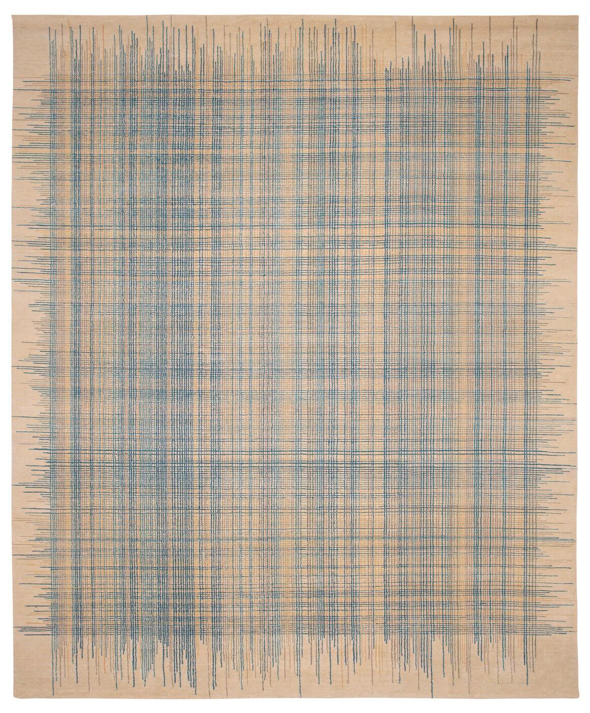 Tapete Ballpoint Art 1 Cinzento Azul