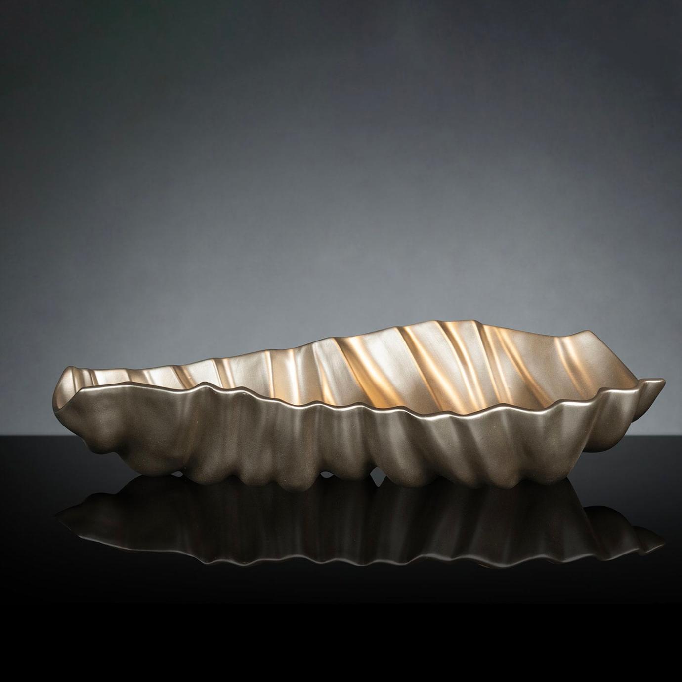 Centro de Mesa Bege Plissado Acetinado