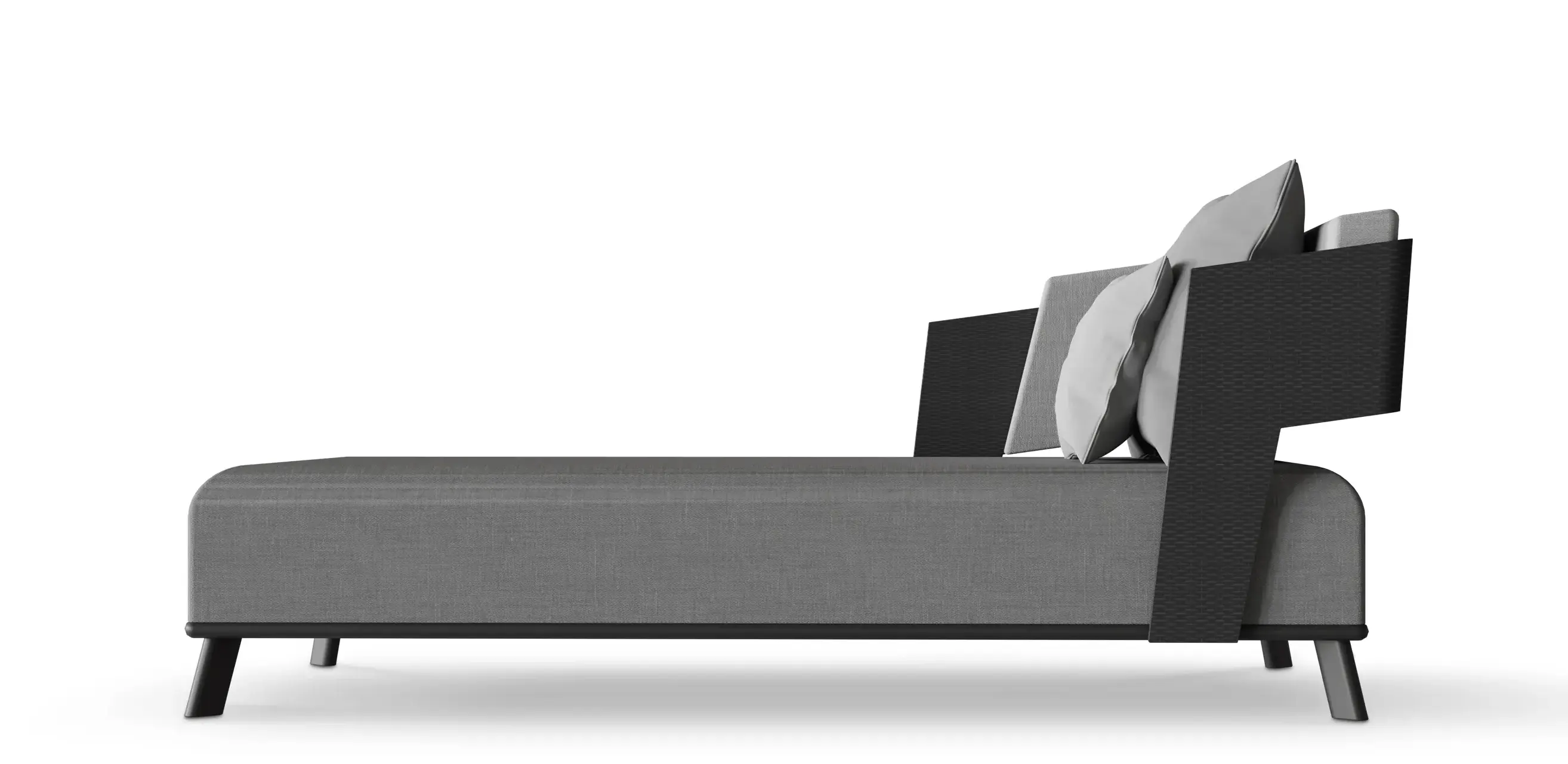 Chaise longue Crown cinzenta