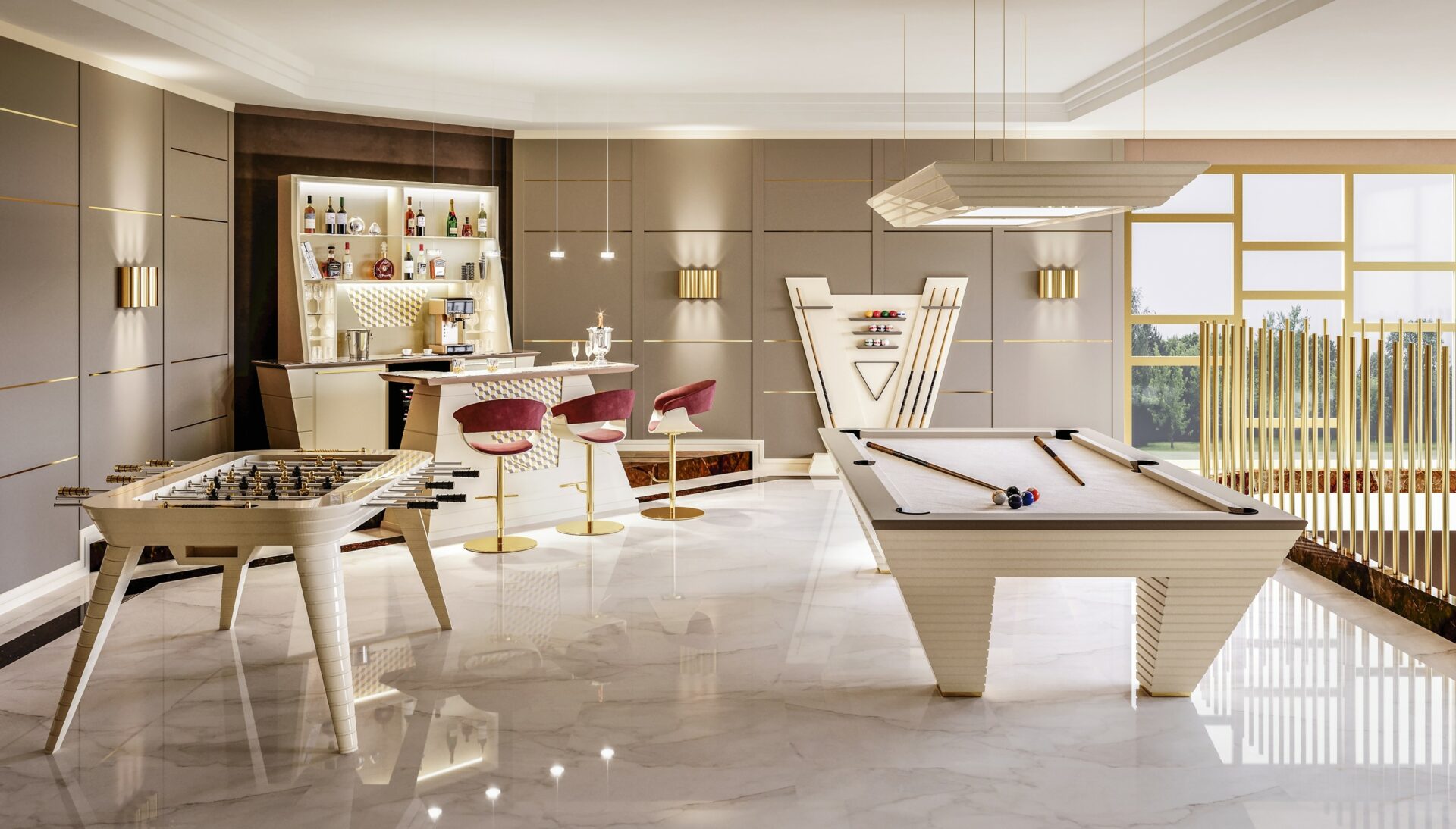 Bar Doméstico com Balcão Hemingway