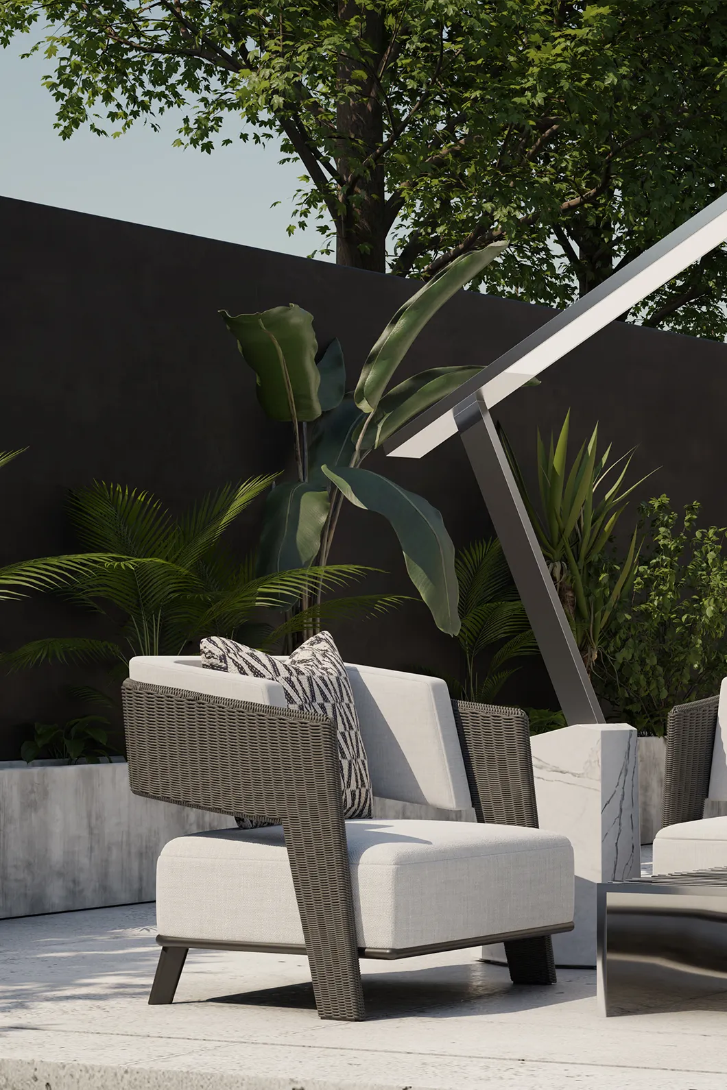 Poltrona Crown cinzenta - 4