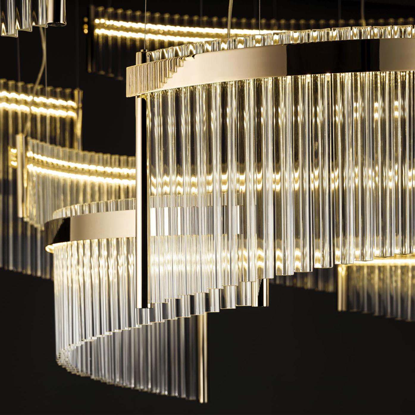 Lustre Murano em Vidro Prismático