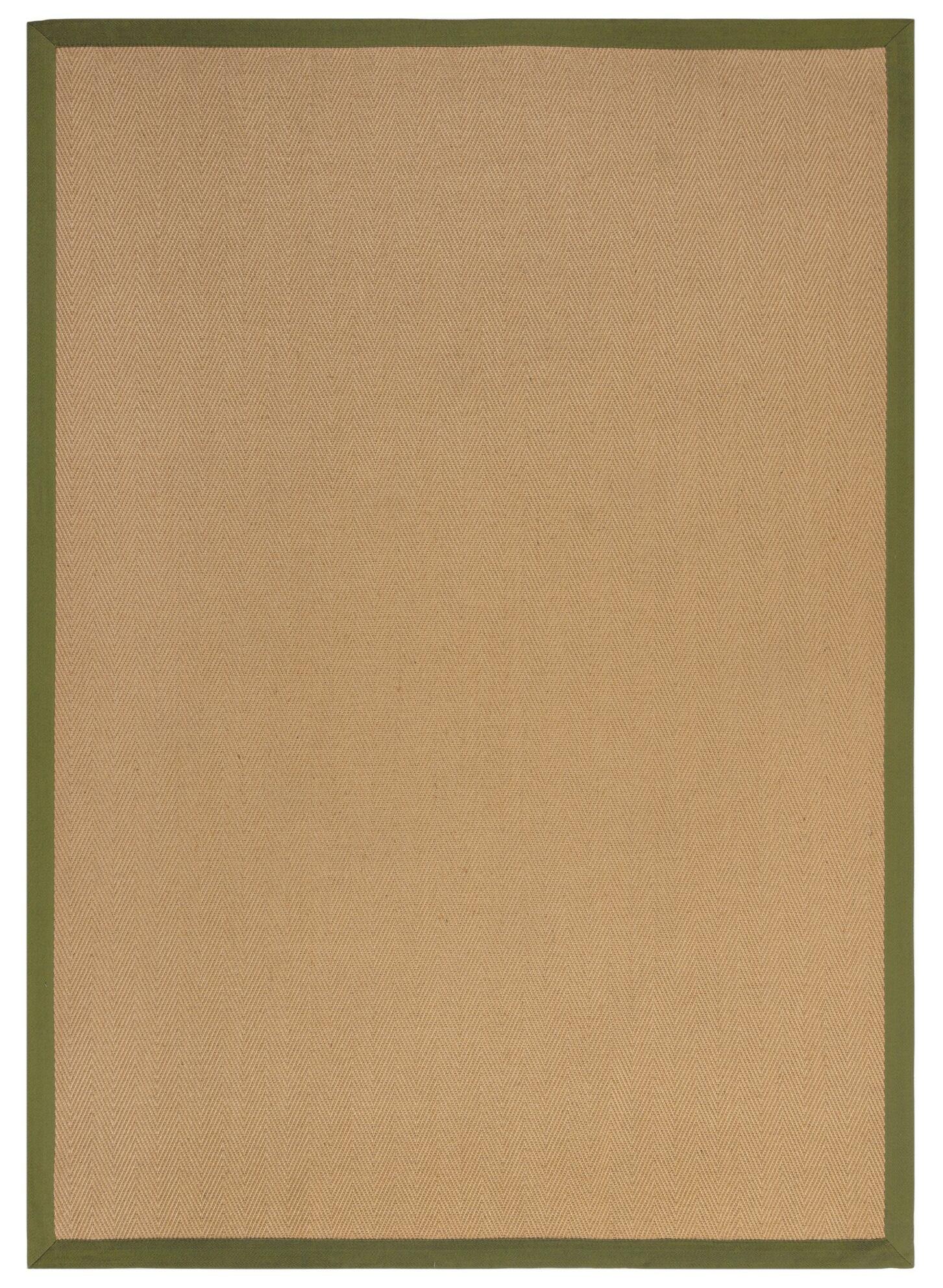 Tapete de Juta com Orla Verde