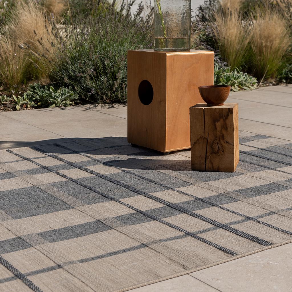 Tapete Exterior Zona Denim Check | Tamanho: 200 × 280 cm