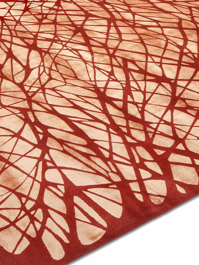 Tapete Dresden Laranja Feito à Mão