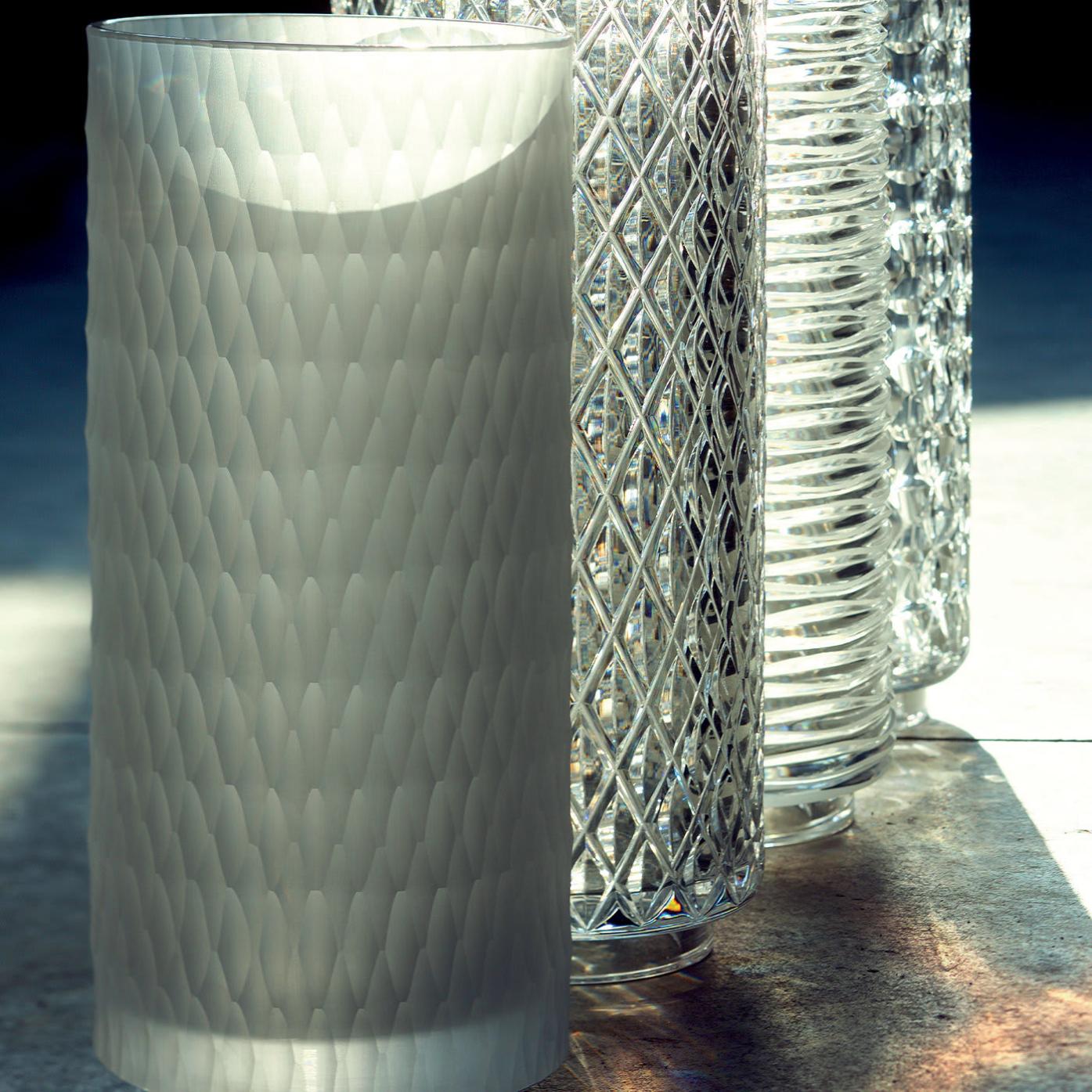 Jarra Hexagonal em Cristal Italiano Mate