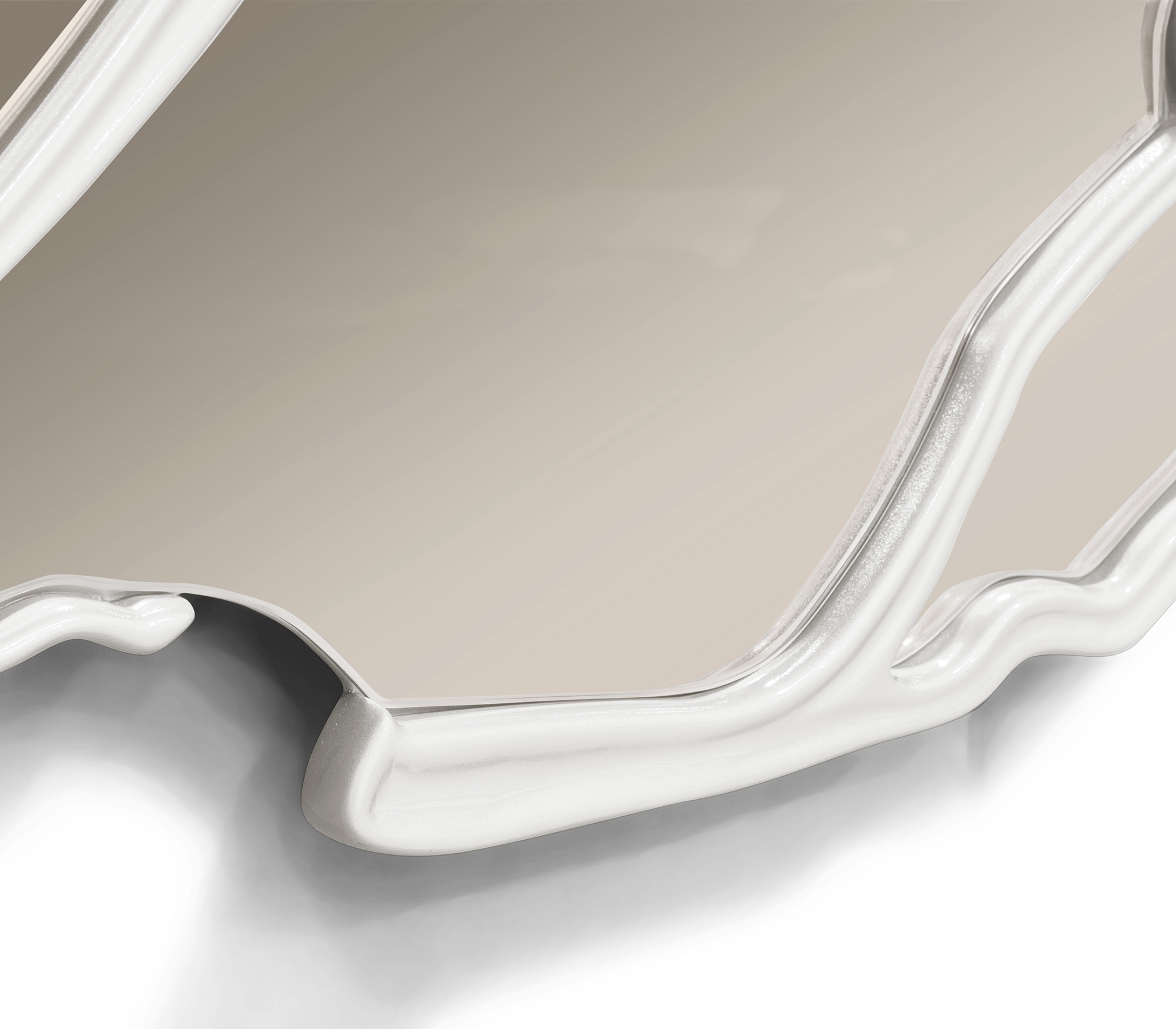 Espelho marfim artesanal