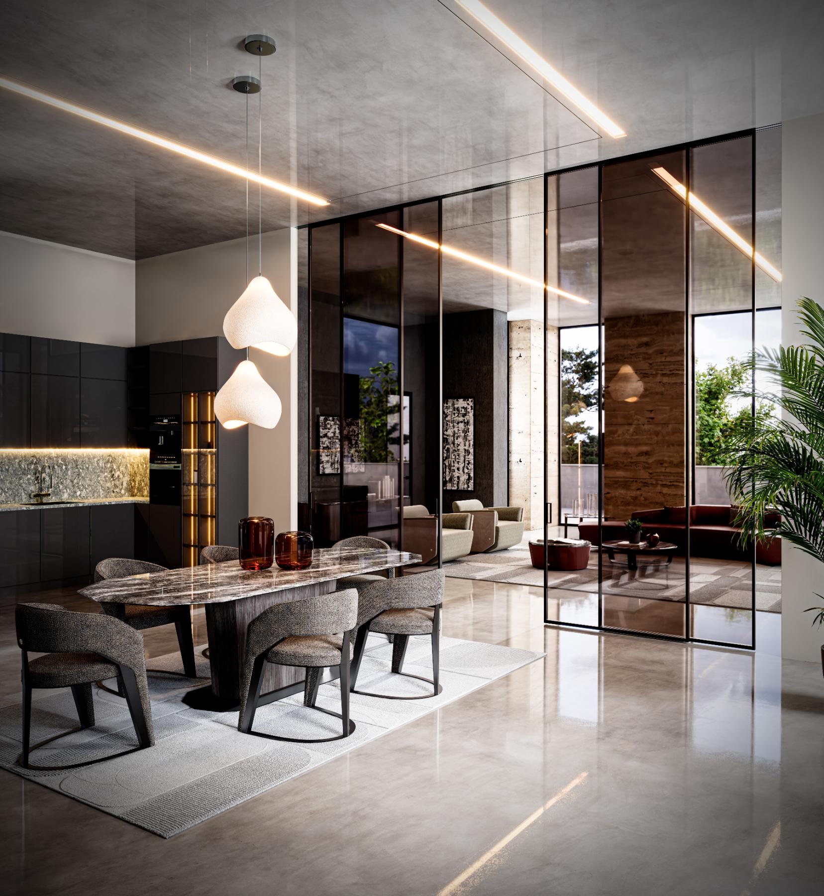 Mesa de Jantar Oval Mizar em Mármore