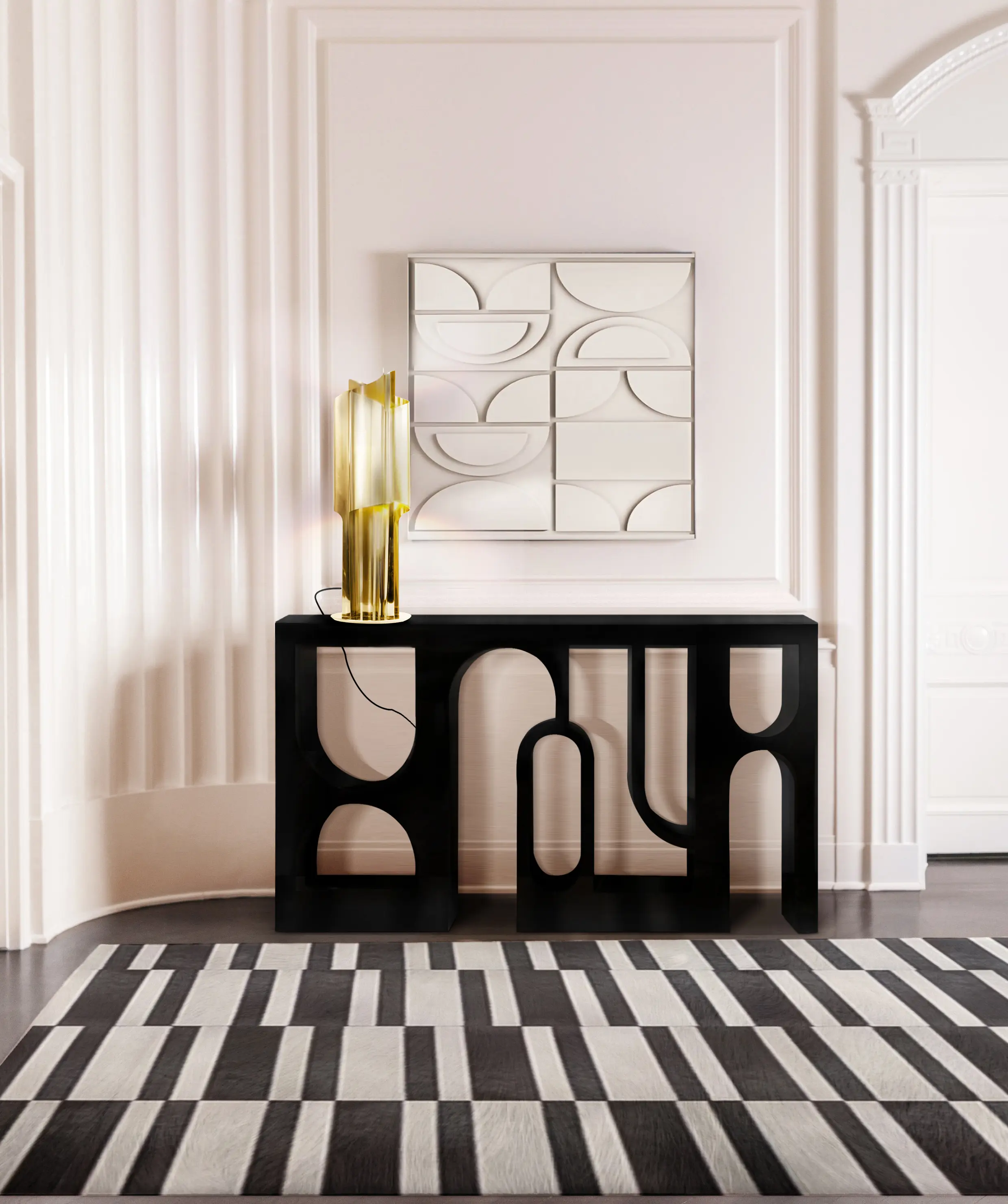 Consola Premium Preta Brilhante