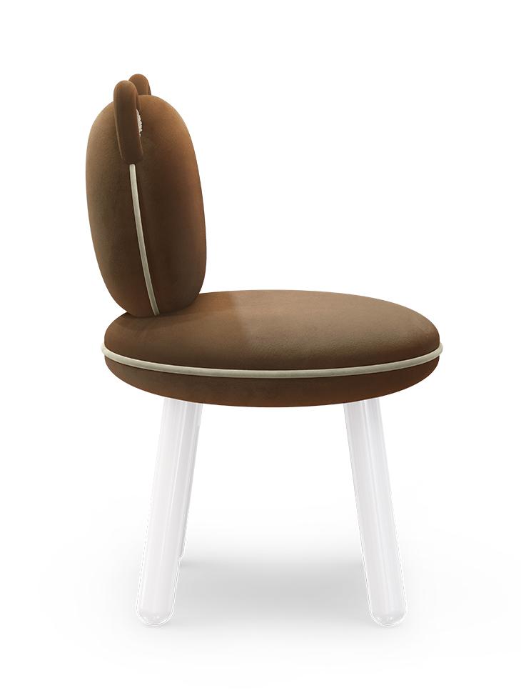 Cadeira infantil Fluffy Bear castanha