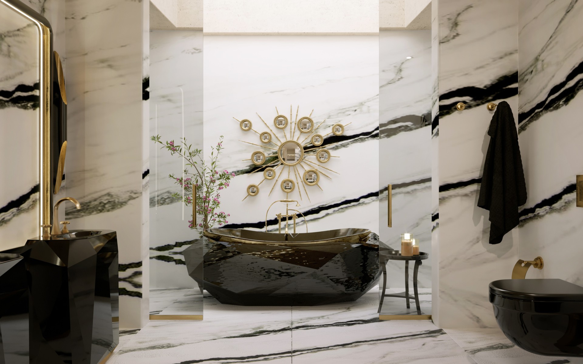 Lavatório de coluna Gemstone