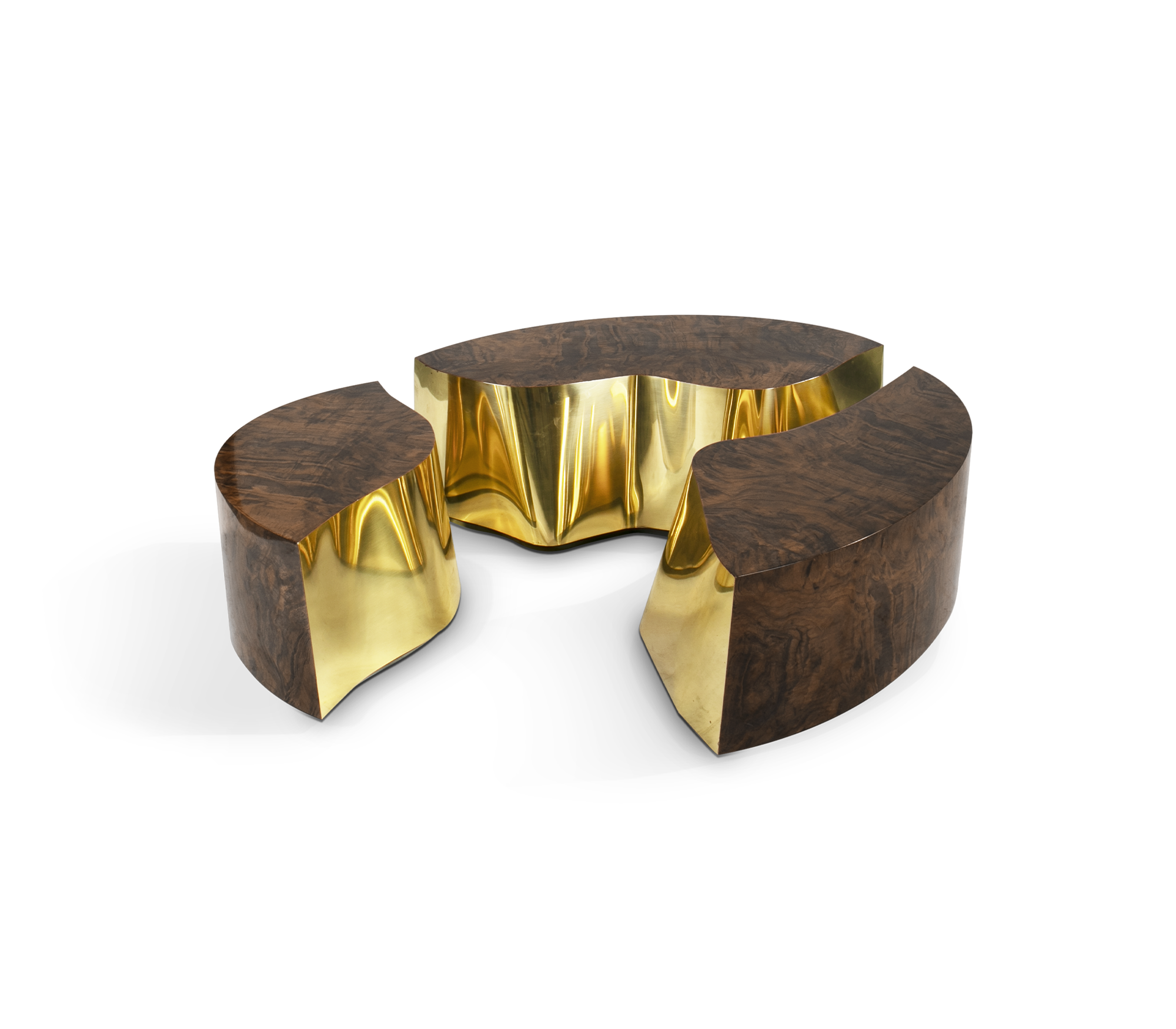 Mesa de Centro Oval Nogueira Fissure