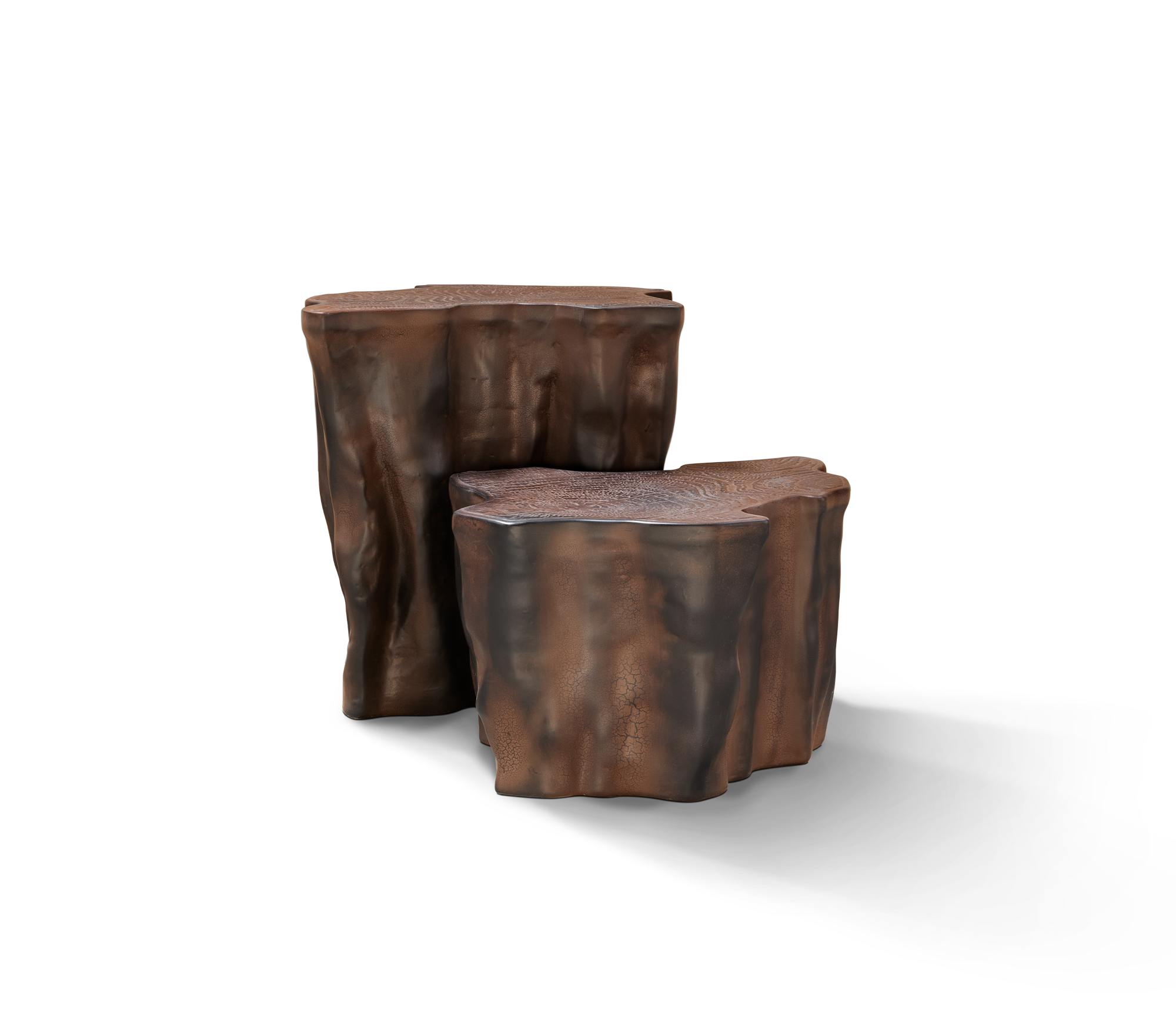 Mesa de Apoio Cerâmica Castanha Escura Horizon