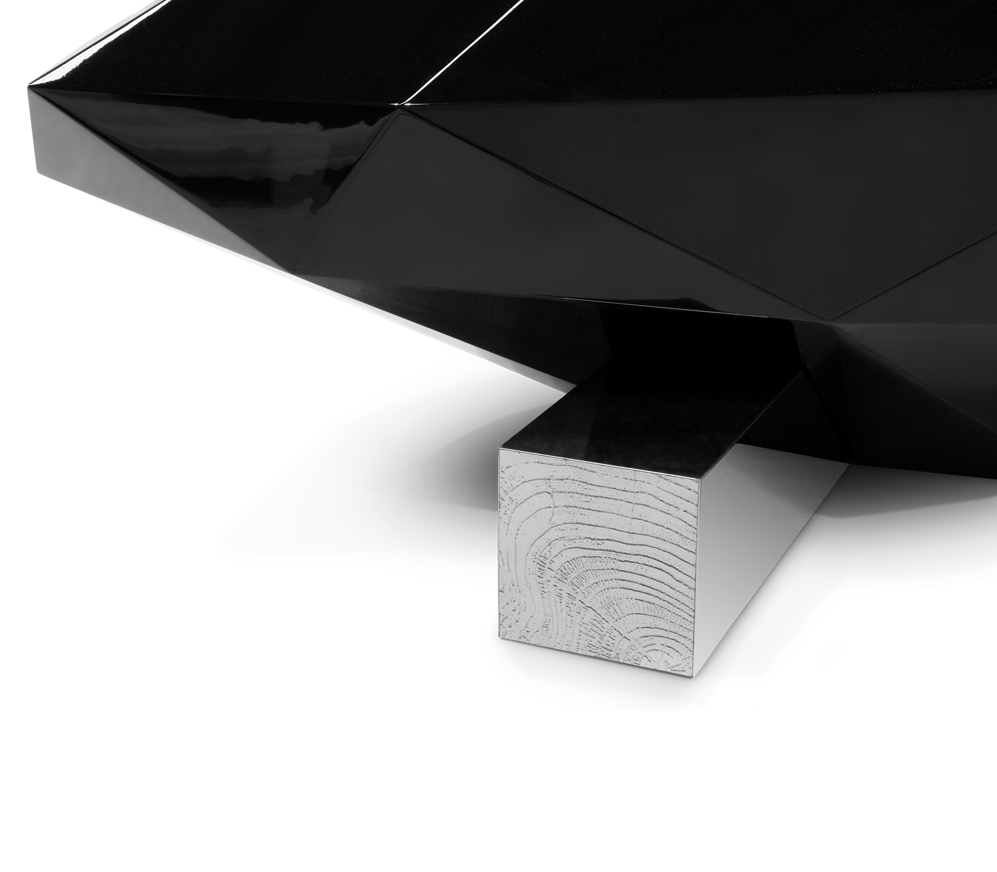 Mesa de Centro Preta Prism