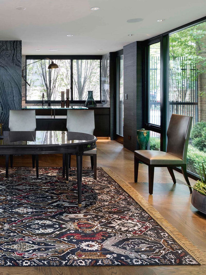 Tapete KavaBagh Preto Feito à Mão Luxury