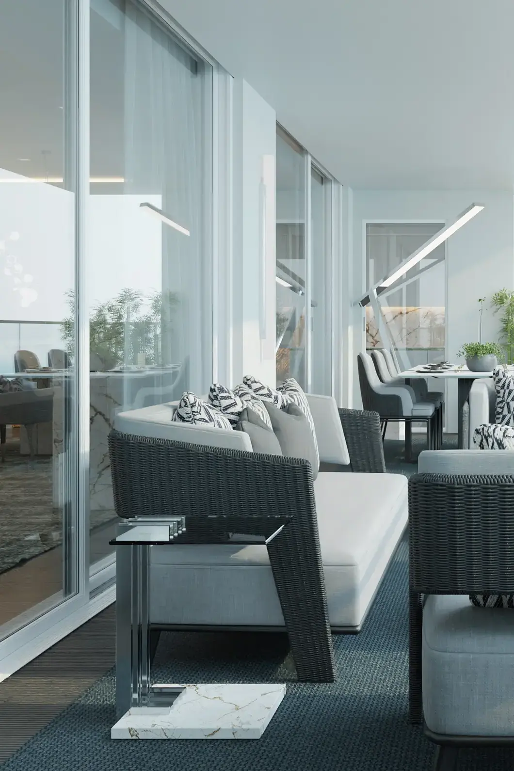 Mesa de apoio cinzenta Whirlwind - 1