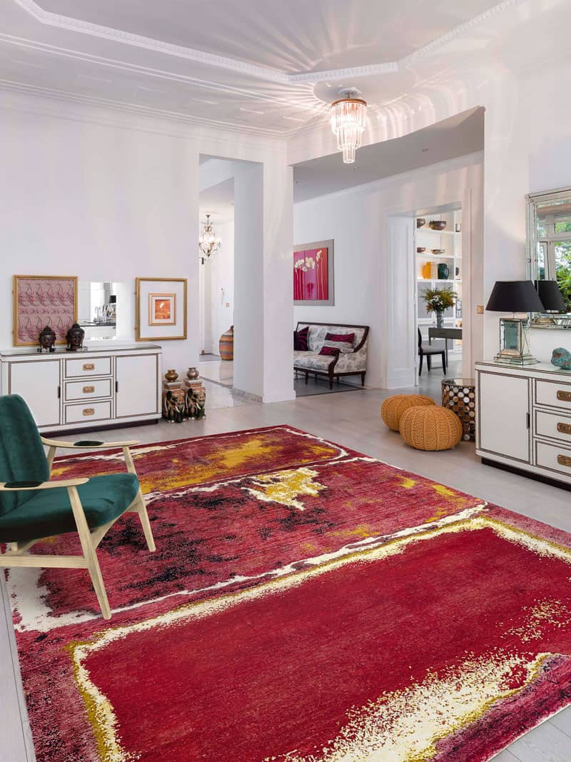 Tapete Blood Moon Feito à Mão Luxury