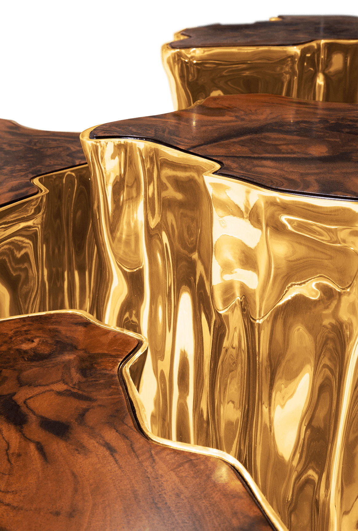 Mesa de Centro Acabamento Nogueira Série Paradise