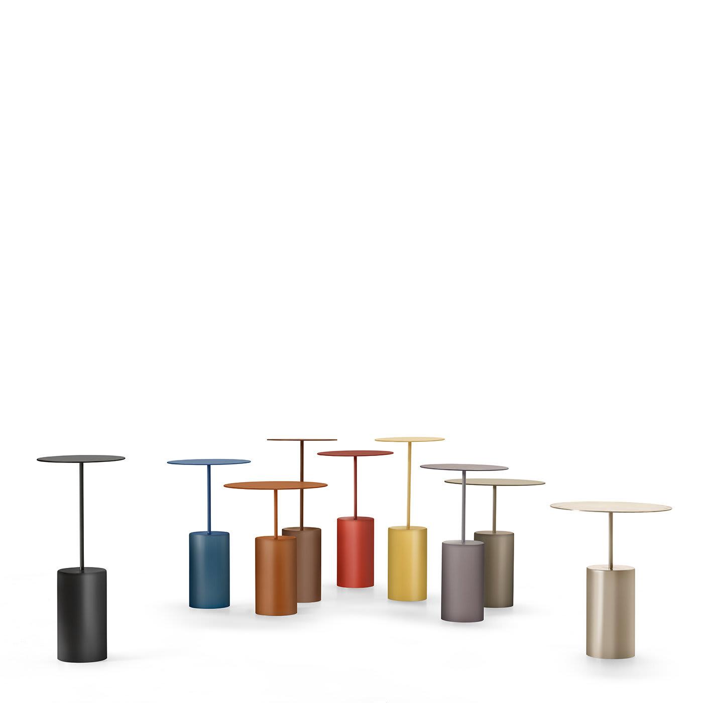 Mesa de Apoio Redonda Azul Cocktail