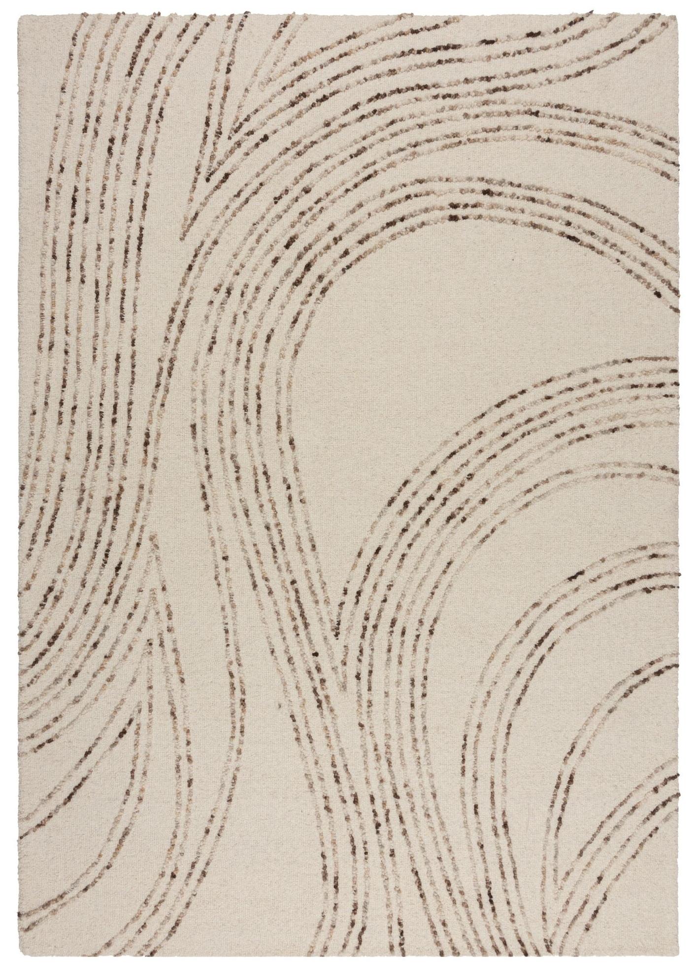 Tapete Abstrato de Lã Bege