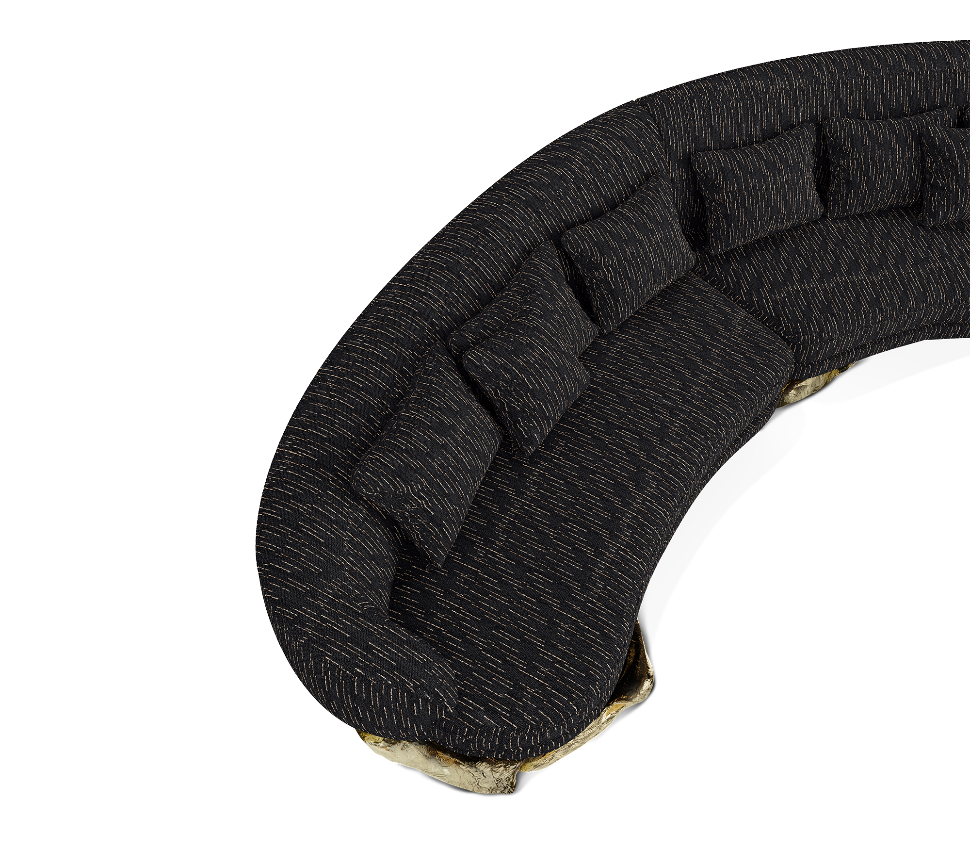 Sofá Curvo Preto Angora