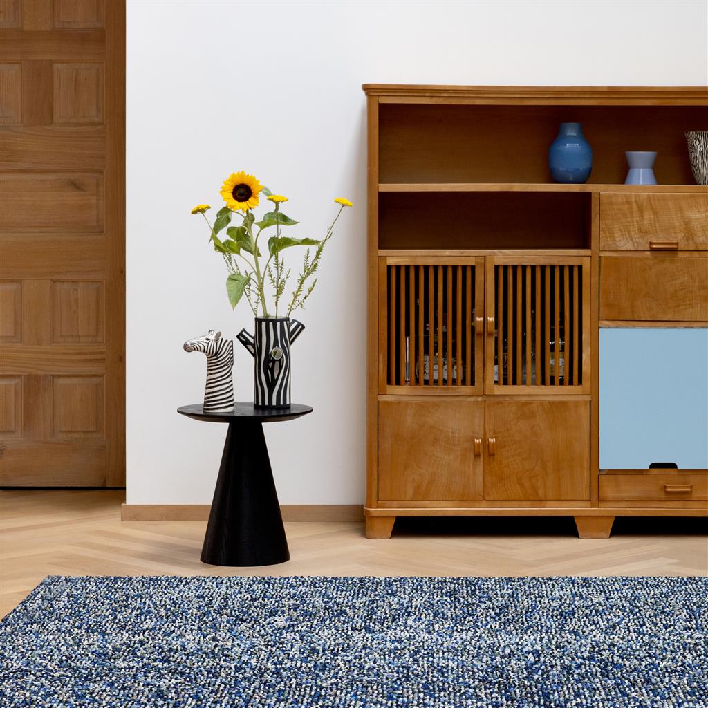 Tapete Shag Feltrado Pop-Art Azul