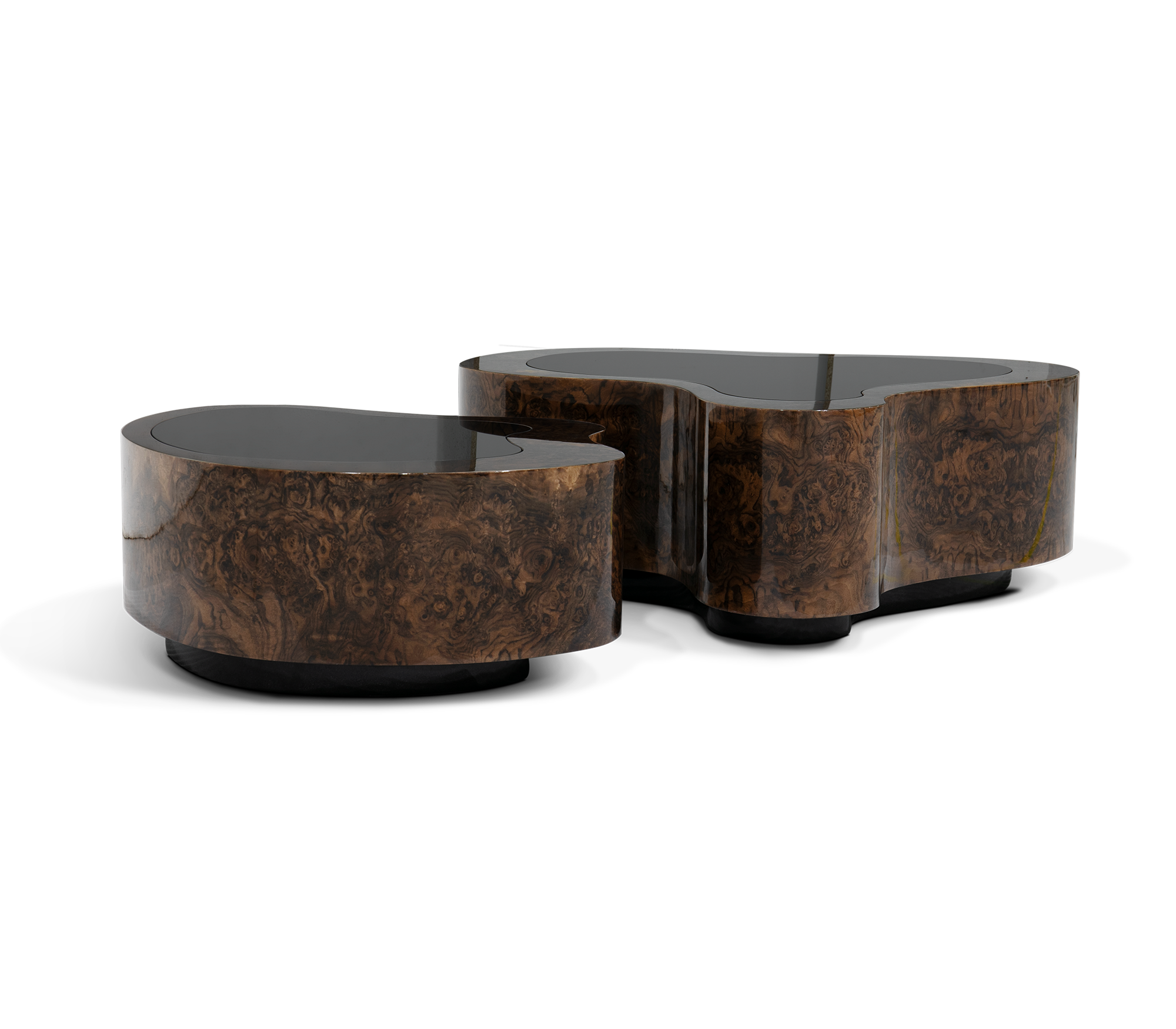 Conjunto de Mesas de Centro Crest Nogueira